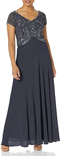 j kara 3 4 sleeve sequin dress Amazon.com: J Kara Women's Petite 3/4 Sleeve V-Neck Beaded Top Long Gown, Grey/Gun, 12P : Clothing, Shoes & Jewelry
