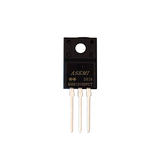 ASEMI (Pack of 10pcs) MBR10100FCT/MBRF10100CT Schottky Barrier Diode ITO-220AB 10A100V for SMPS