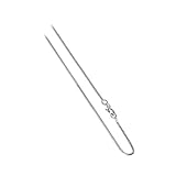 box1mm Italian 925 Sterling Silver Sturdy Box Link 1MM Chain Necklace