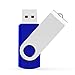 RAOYI 50Pcs 2GB USB 2.0 Flash Drive Bulk Swivel Memory Stick Thumb Drives Pen Drive Fold Storage Thumb Stick (2G, Blue)