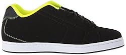 DC Men's Net XE Skate Shoe, Black/Lime, 8.5 D D US