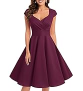 Blumendruck Sommerkleid Damen - Retro Vintage A-Line Mit Gürtel