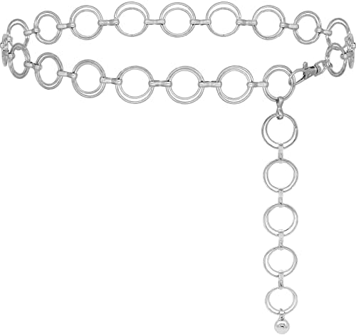 TIESOME 2Pcs Heart-Shape Chain Belts for Women,Adjustable  display picture 1
