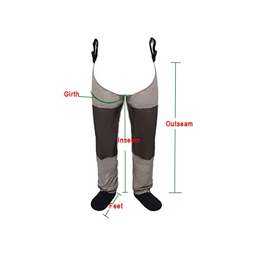 Fliegenfischen Wathose Herren Wasserdicht Bein Hose Stockingfoot Hüfte Wader Oberschenkel Angelhose Wathosen… – Bild 4