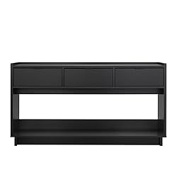 Prepac Black Simply Modern Entryway Table, Narrow