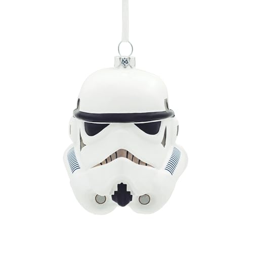 Hallmark Imperial Stormtrooper Glass Ornament, Star Wars Tree Decoration, Glass Hanging Ornament, Christmas Hanging Ornament, Gifts For Christmas, White