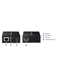Trendnet 100BASE T a 100BASE FX Multi Mode SC Fiber Converter, no empotrado, Red de fibra óptica Alcance de hasta 2 KM, Negro (tfc fmsc), Negro