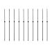 ALEKO BALUSTER010 Baluster Stair Spindle Supply Single Knuckle Design 1/2 Inch Black Powder Cast Iron Lot of 10