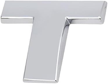 Naladoo Personalized Fashion 3D DIY Metallic Alphabet Sticker Car Emblem Letter Silver Badge Decal (T)
