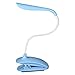 BearsFire® Fashion Wind Energy-saving LED Reading Light Adjustable Rechargeable Dimmable Touch Control Clip Desk Lamp Gooseneck with USB Charging for Bed Laptop Computer Music Stand Headboard (Blue)
