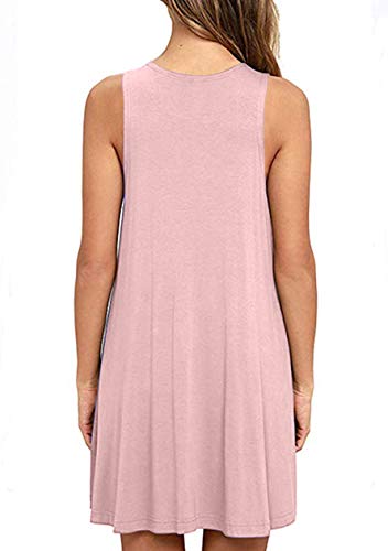 OMZIN Damen Vestkleid Casual Loose Sommerkleid Ärmellos Longshirt Tanktops XS-XXXL – Bild 3
