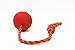 Petony Dog Elastic Solid Rubber Ball with Rope Training and Reward Chew Toy