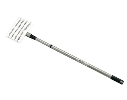 Wenko 4031024100 Teleskop Bad- und Fliesenwischer Profi - Microfaser-Bezug, Stahl, ausziehbar von 67-105 cm