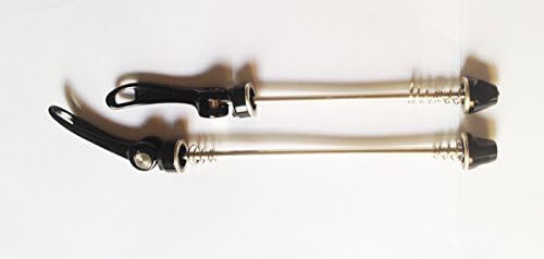 SportsInn Aluminium Alloy Skewer Quick Release for Mountain Bike Road Bike Hubs Front & Rear Set Black