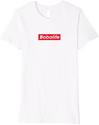 Womens BOBALIFE - Asian Style Bubble Tea Designer Premium T-Shirt Small White