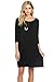 Mitto Shop Mittoshop Bamboo Fabric 3/4 Sleeve Knit Shift Dress