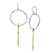 Silpada 'Intermix' Open Circle Movable Drop Earrings in Sterling Silver & Brass