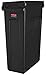 Rubbermaid Commercial Products Slim Jim Plastic Rectangular Trash/Garbage Can With Venting Channels, 23 Gallon, Black (Fg354060Bla) primary