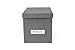 Bigso Kristina Desktop Box - CD Storage Box for Small Items - Durable and Decorative Multi-Purpose Storage with a Lid - Stacks Easily on Shelves & in Closets - 5.5 in x 8.7 in x 5.7 in - Grey