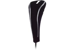 Hireko Hybrid Headcover No-4 - Fits Most Iron-Style Hybrids - Black Neoprene