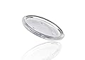 Obecome Round Clear Glass Pillar Candle Holder Plate for Wedding,Set of 5