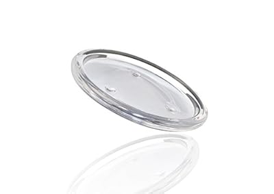 Obecome Round Clear Glass Pillar Candle Holder Plate for Wedding,Set of 5