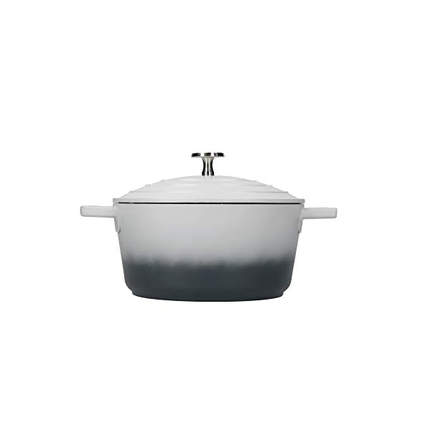 MasterClass-MCMCRD20GRY-Lightweight-Casserole-Dish-with-Lid-Induction-HobOven-Safe-Cast-Aluminium-Ombre-Grey-25-Litre20-cm MasterClass Small Casserole Dish with Lid, Lightweight Cast Aluminium, Induction Hob and Oven Safe, Grey Ombre, 2.5…