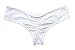 CFR Sexy Women's Bikini Bottom V Cheeky Ruched T-Back Ladies Swimsuit White,XL UPS Post