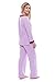 Women's Long Sleeve Pajama Set - Button Up Sleepwear by Texere (Eco Nirvana, Orchid, Small) Unique Gifts for Bridal Shower WB0005-ORC-S
