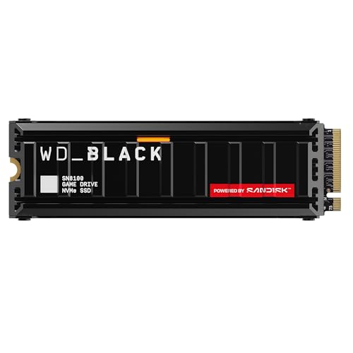 WD_Black SN8100 1 TB PCIe 5.0x4 NVMe M.2 SSD mit Kühlkörper (Lesegeschwindigkeiten von bis zu 14.900 MB/s, Schreibgeschwindigkeiten von bis zu 11.00MB