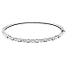 JewelExclusive Sterling Silver .50 CTTW Diamond Hinged Bangle