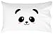 Oh, Susannah Cute Panda Face Toddler Size Pillowcase (1 Pillow Cover 14 x 20.5 Inches) Kids Pillow Case Room Decor