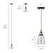 Linea di Liara Fiorentino Large Glass Pendant Light Fixture Modern Farmhouse Bell Shaped Kitchen Pendant Lighting Over Island Black and Gold Pendant Light Shade Over Sink Lighting, Bulb Included