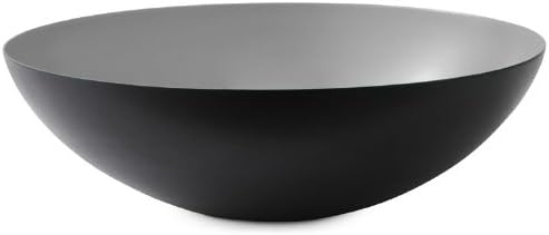 Normann Copenhagen 353130 Krenit Decorative Bowl, Steel, Gray, 12x38cm
