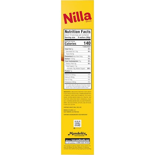 NILLA WAFERS COOKIES, VANILLA WAFERS, FAMILY SIZE, 15 OZ