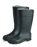 Radnor 64055862 16" PVC Economy Boots, Lugged Outsole, Steel Toe, Size 8, Black