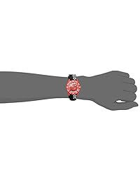 Reloj para niños w001679 Cars de plástico de Disney, correa de nylon a cuadros negro