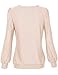 Timeson Blouses Long Sleeve Round Neckline Ladies Shirt (XX-Large, Beige)