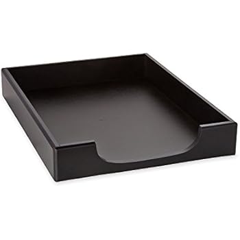 Rolodex Wood Tones Collection Front-Load Letter Tray, Letter-Size, Black (62523)