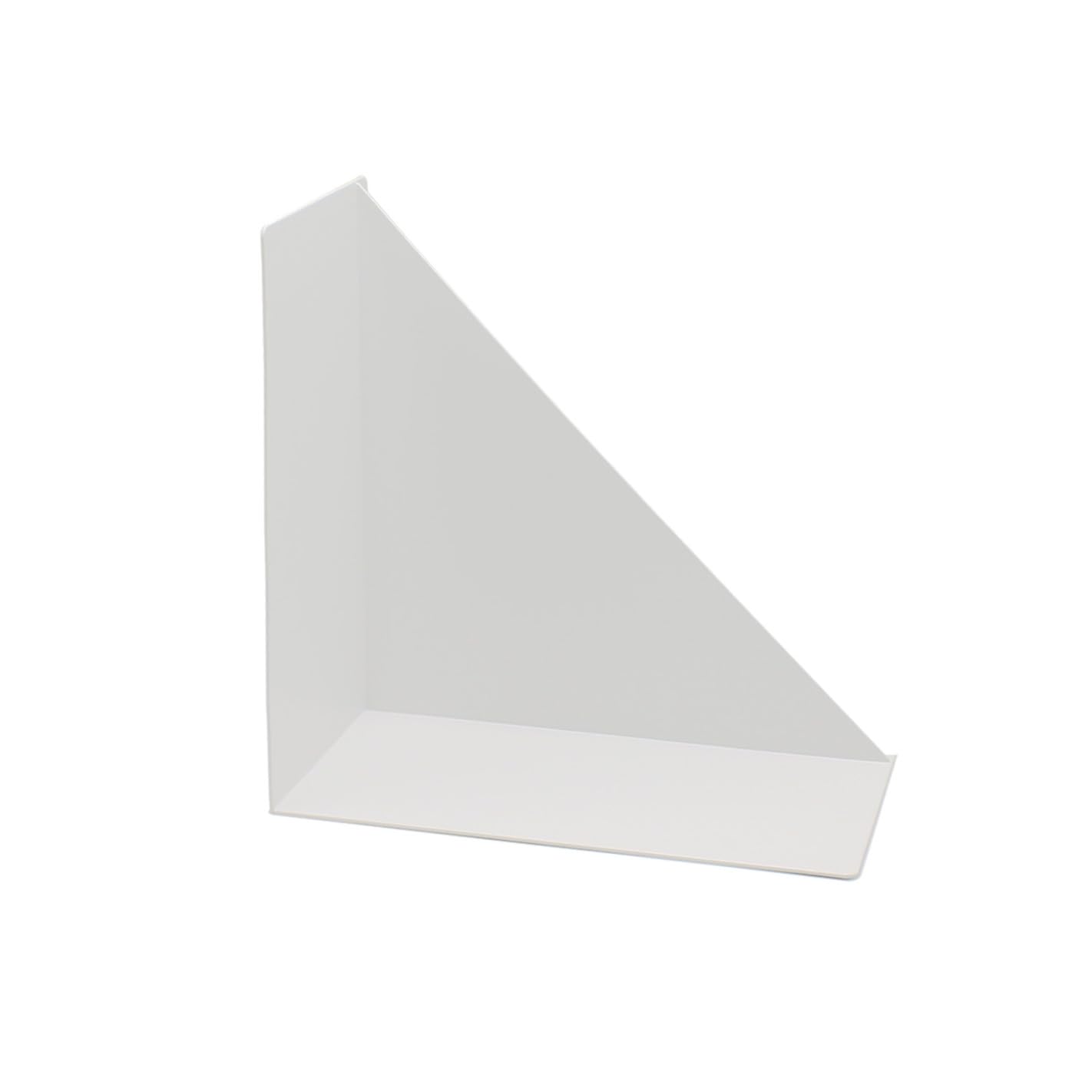 KalaMitica - Triangular Magnetic Shelf in Steel, Modular Furniture Accessory for Magnetic Walls - White Rough - 25 x 25 x 12.5 cm