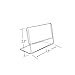 Azar Displays 112740 3-1/2-Inch by 2-1/2-Inch Horizontal Slanted L-Shape Acrylic Sign Holder, 10 Count, Clear