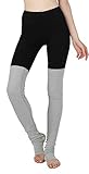 Jescakoo Women's Ribbed Foot Yoga Leggings Multi-Colored S-XL