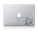 Calvin and Hobbes Looking Apple (v2) Laptop Vinyl Decal Sticker Compatible with Apple MacBook Pro Air 11