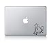Calvin and Hobbes Looking Apple (v2) Laptop Vinyl Decal Sticker Compatible with Apple MacBook Pro Air 11