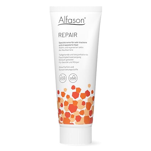 Alfason REPAIR - Die Spezialcreme für sehr trockene und strapazierte Haut, Wirkt dreifach zum Schutz und Wiederaufbau einer gestörten Hautbarriere, 10