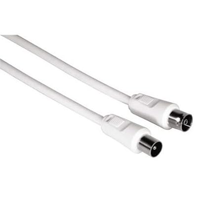 Hama Antennenkabel 11900 doppelt geschirmt Koax-Stecker - Koax-Kupplung, weiss, 1,5m.