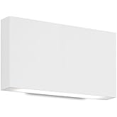 Kuzco Lighting Mica 10" All-terior Up Down Wall Light | White Finish | Frosted Glass Lens | Modern LED Indoor Outdoor Wall Sc