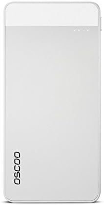 OSCOO 5000mAh Ultra-Slim Smart Power Bank Portable External Battery Pack Charger with Dual USB for iPhone 6/6 plus Android Phone (Silver)