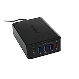53W 5-Port USB/USB-C Wall Charger [Qualcomm Certified] QC 3.0, Type-C for Samsung, LG ,Nexus 5X 6P, iPhone, iPad and Android Devices (Black)