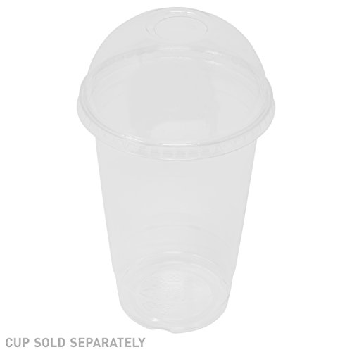 Simply Deliver Dome Lid for 16, 20, and 24 oz Cold Beverage Drink Cups, Crystal Clear PET, 1000-Count